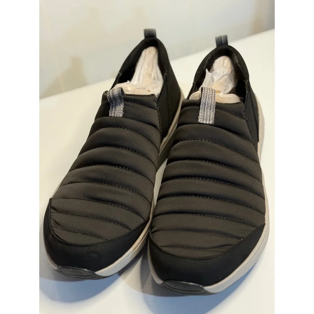 Ryka Pursuit Quilted Slip-Ons Black Walking Sneakers Comfort Padded‎ Shoes 11